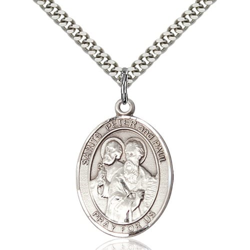 Sterling Silver St. Peter / St. Paul Pendant