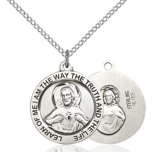 Sterling Silver Scapular Medal