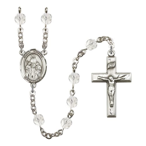 St. Sophia Crystal April Rosary 6mm