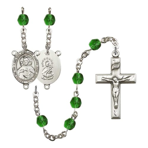 Scapular Green May Rosary 6mm
