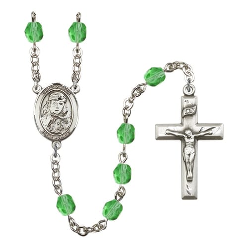 St. Sarah Green August Rosary 6mm
