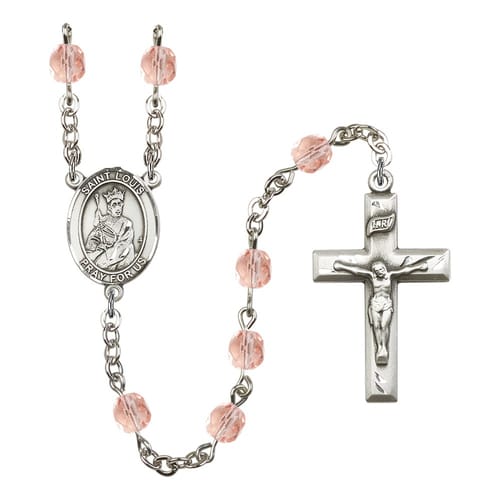 St. Louis Pink October Rosary 6mm