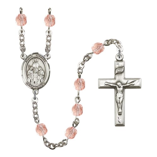 St. Sophia Pink October Rosary 6mm