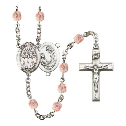 St. Cecilia / Choir Pink October Rosary 6mm