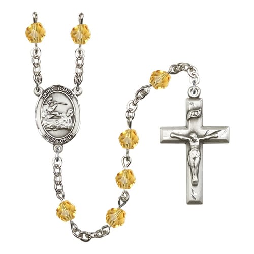 St. Joshua Yellow November Rosary 6mm