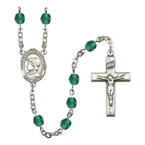 St. Elizabeth Ann Seton Teal December Rosary 6mm