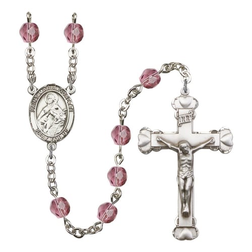 St. Maria Goretti Purple February Rosary 6mm
