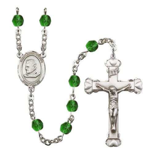 St. John Bosco Green May Rosary 6mm