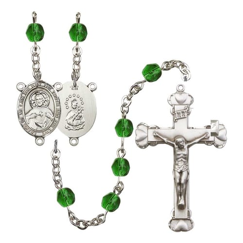 Scapular Green May Rosary 6mm