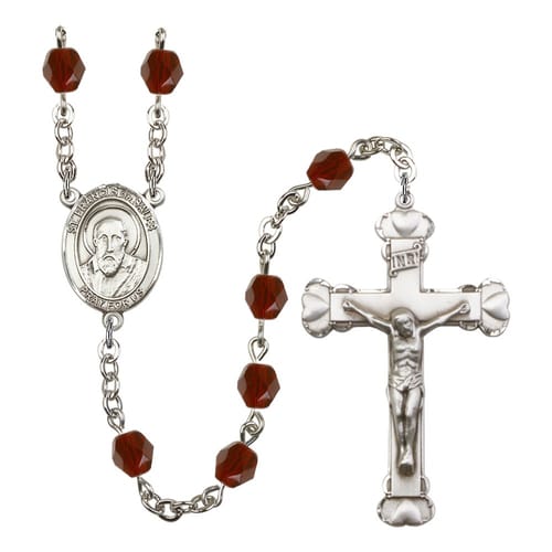 St. Francis De Sales Red January Rosary 6mm