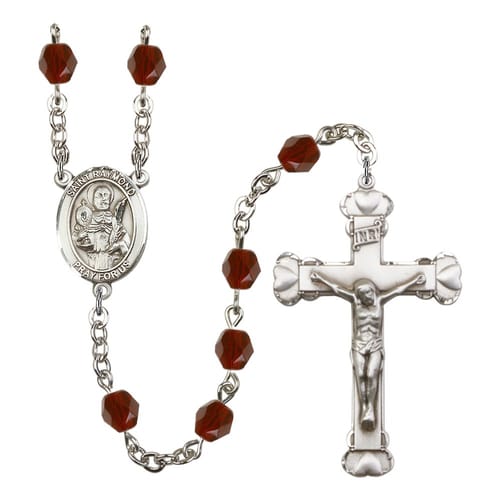 St. Raymond Nonnatus Red January Rosary 6mm