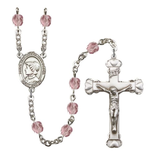 St. Elizabeth Ann Seton Light Purple June Rosary 6mm