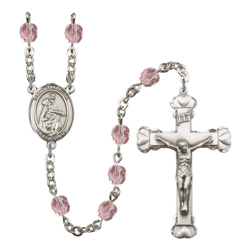 St. Isabella Of Portugal Light Purple June Rosary 6mm