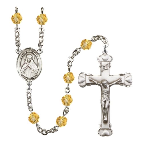 St. Olivia Yellow November Rosary 6mm