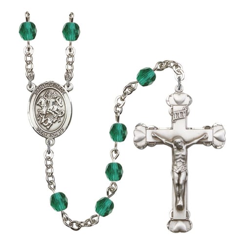 St. George Teal December Rosary 6mm