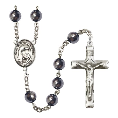 Blessed Teresa Of Calcutta 8mm Hematite Rosary