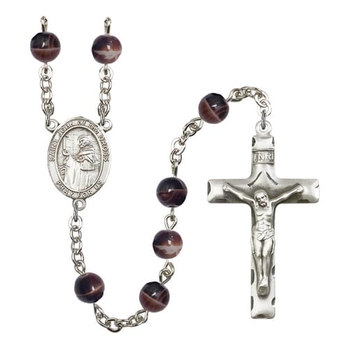 St. John Of The Cross 7mm Brown Rosary