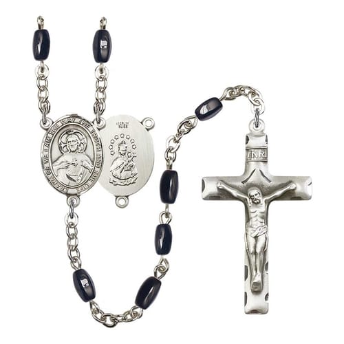 Scapular 8X5mm Black Onyx Rosary