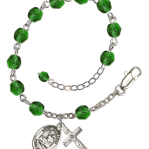 St. John Licci Green May Rosary Bracelet 6mm