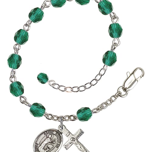 St. Kenneth Teal December Rosary Bracelet 6mm