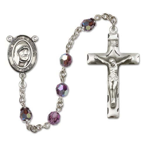 SS Purple February Blessed Teresa of Calcutta Rosary