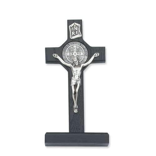 Black Standing St. Benedict Crucifix 6&quot;