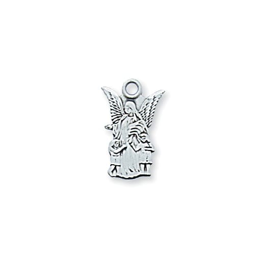 Sterling Silver Guardian Angel Pendant