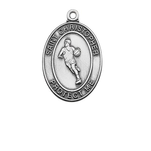 Sterling Silver Boys Basketball Pendant