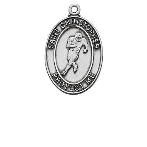 Sterling Silver Boys Football Pendant