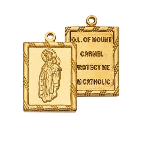 Gold over Sterling Scapular Pendant