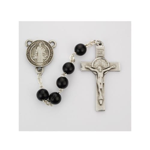 Black Wood St. Benedict Rosary