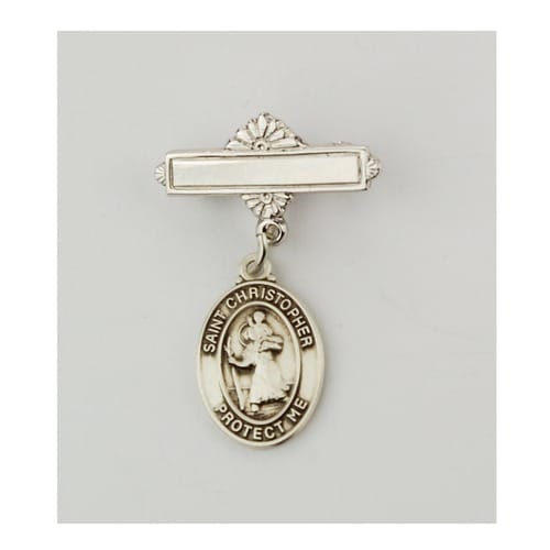 Sterling St. Christopher Baby Pin