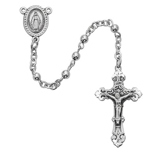 Rhodium Plated Youth Rosary