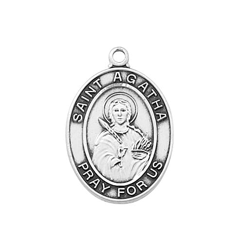 Sterling Silver St. Agatha Pendant