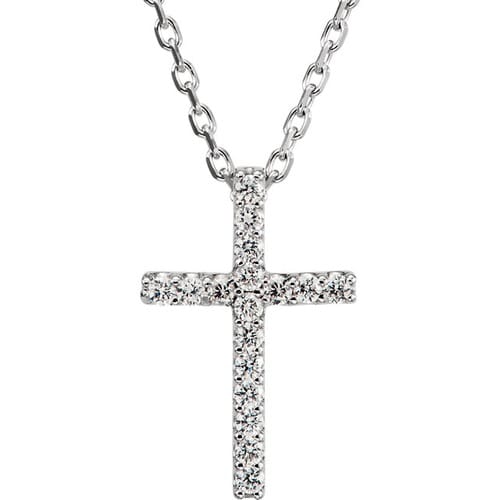 Platinum .085 CTW Diamond Cross 16