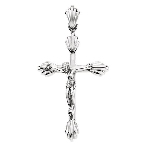 14kt White Gold Crucifix Pendant