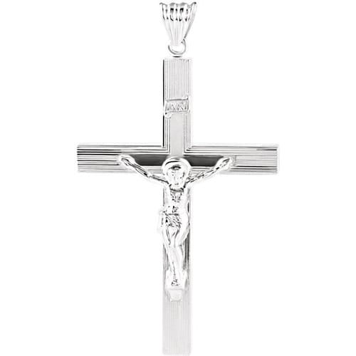 Sterling Silver Hollow Crucifix 57.75X38.50