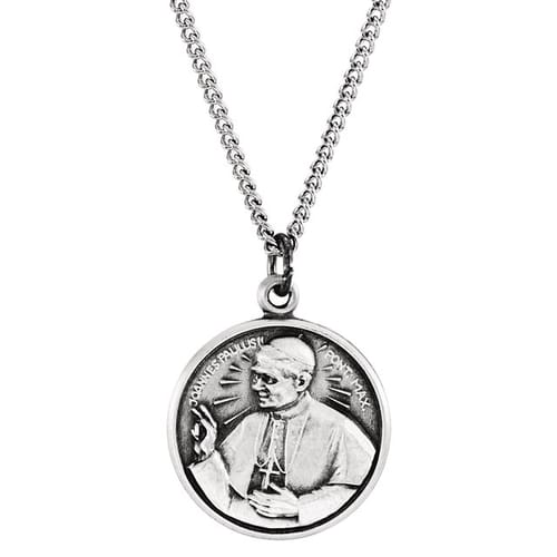 Sterling Silver 26.5 Round Pope John Paul II 24