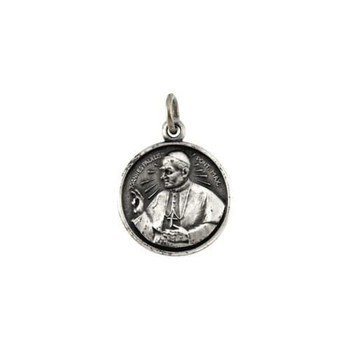 Sterling Silver 13.75 Round Pope John Paul II 18