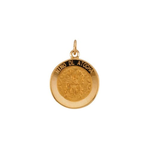 14kt Yellow Gold 15mm Nino de Atocha Medal