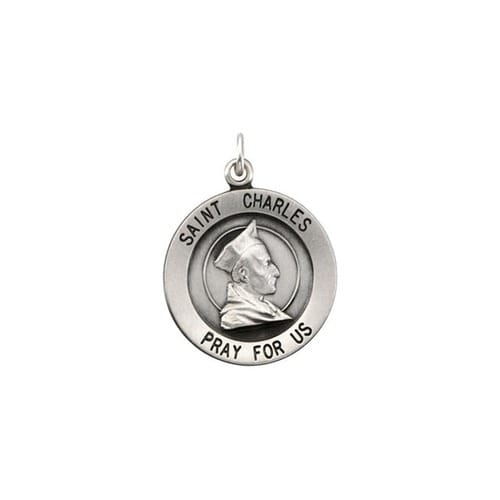 Sterling Silver 18.25mm St. Charles Medal