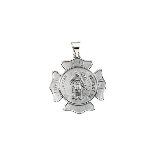 Sterling Silver 25.25mm St. Florian Pendant