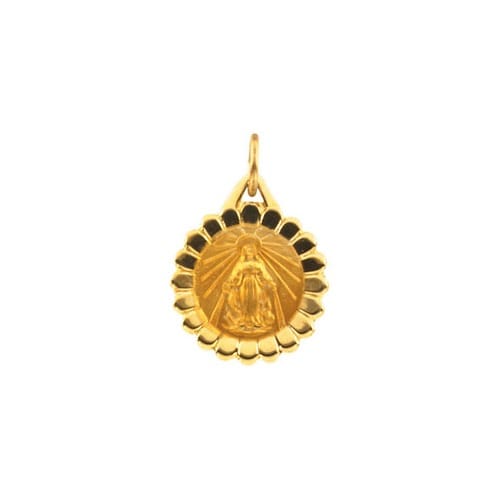 14kt Yellow Gold 13x11mm Miraculous Medal