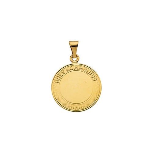 14kt Yellow Gold 19mm Holy Communion Pendant