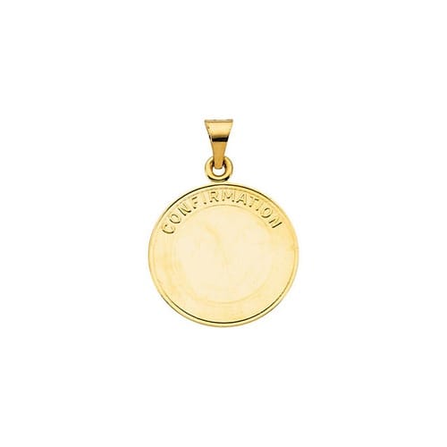 14kt Yellow Gold 19mm Confirmation Medal