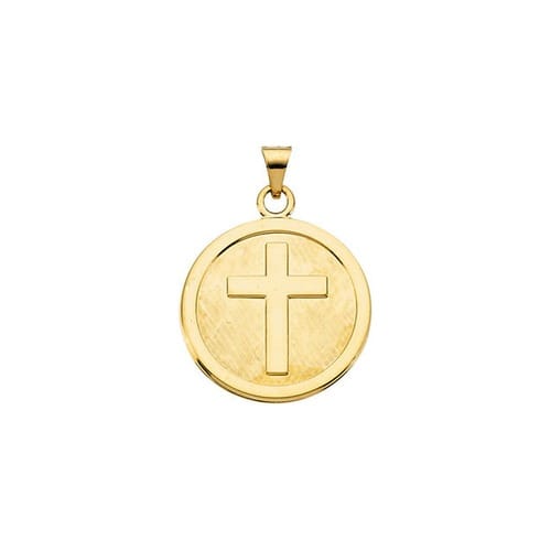 14kt Yellow Gold 23mm Cross Pendant