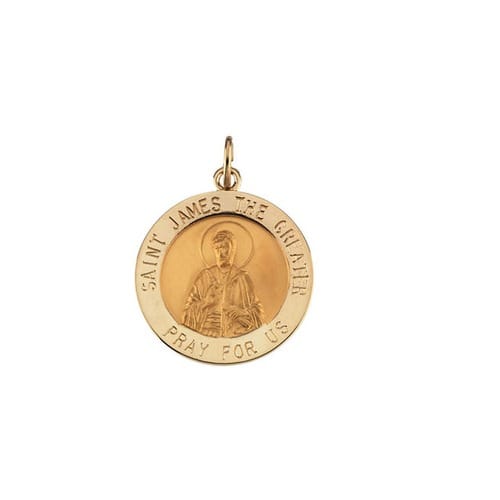 14kt Yellow Gold 18.5mm St. James Medal