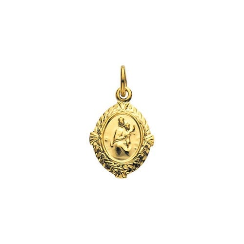 14kt Yellow Gold 12x9mm Scapular Medal