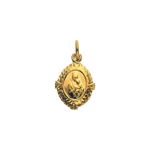 14kt Yellow Gold 12x9mm Our Lady of Perpetual Help Medal