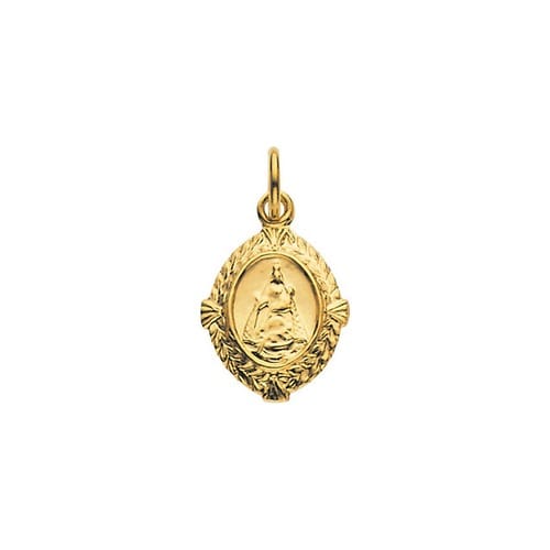 14kt Yellow Gold 12x9mm Caridad del Cobre Medal